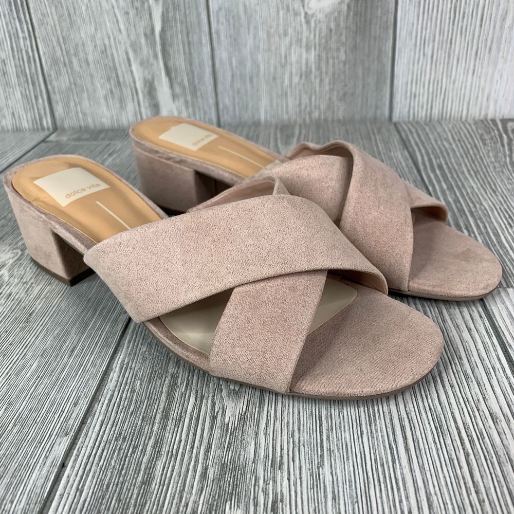 New Dolce Vita Dusty Rose Slide Heel Sandals